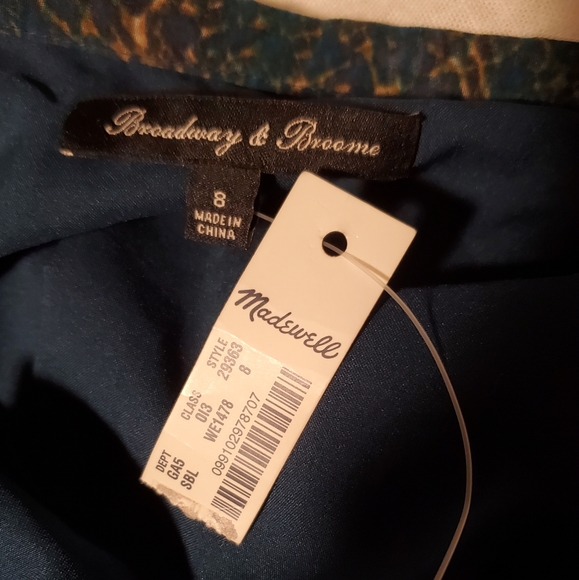 Madewell Multi-Print Pleated Mini Skirt in Blue - Size 8 - Picture 6 of 6